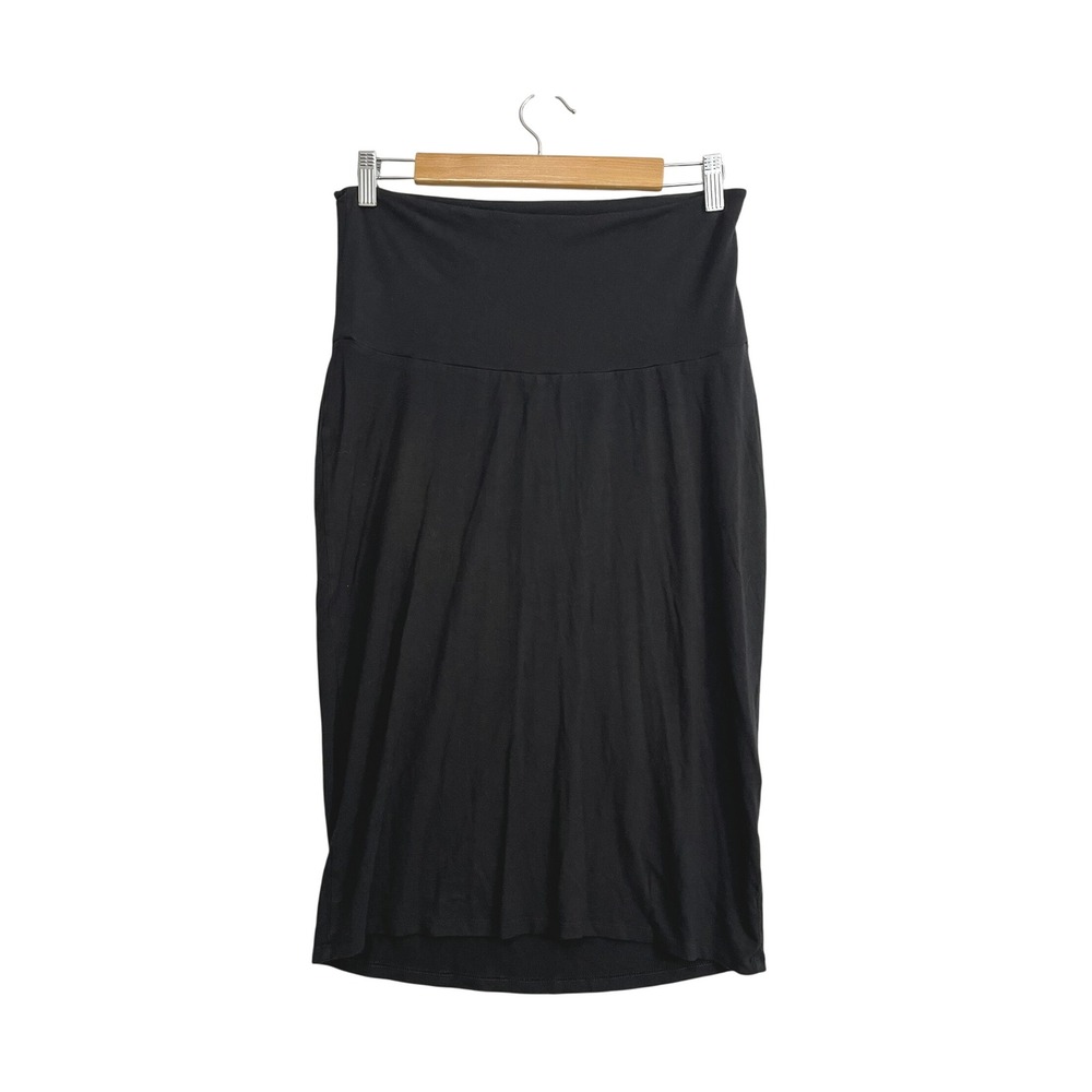 Old Navy Women Small Black Pencil Skirt High Waisted Jersey Knit Stretch